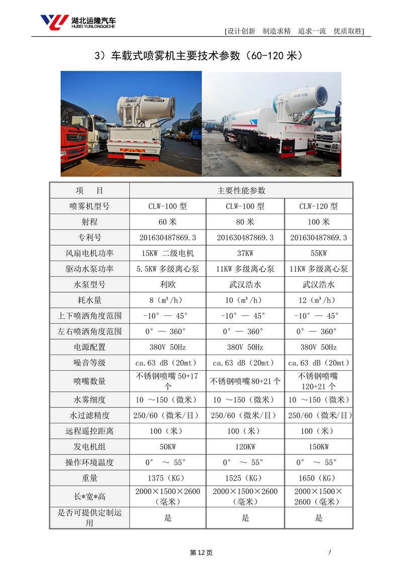 16噸東風(fēng)T5多功能抑塵車資料（圓罐、60-120米霧炮）(圖6)